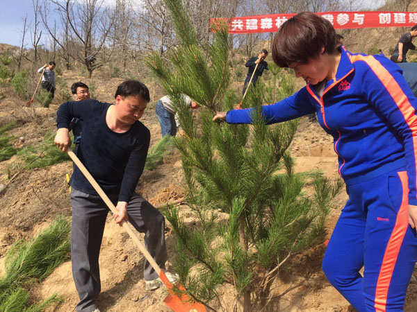 我校2016年春季主体班学员参加义务植树活动 第 3 张