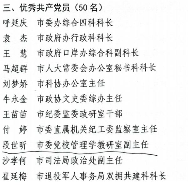 【喜讯】我校曹雪玲、段世昕分别荣获延安市“优秀党务工作者”“优秀共产党员”荣誉称号 第 6 张
